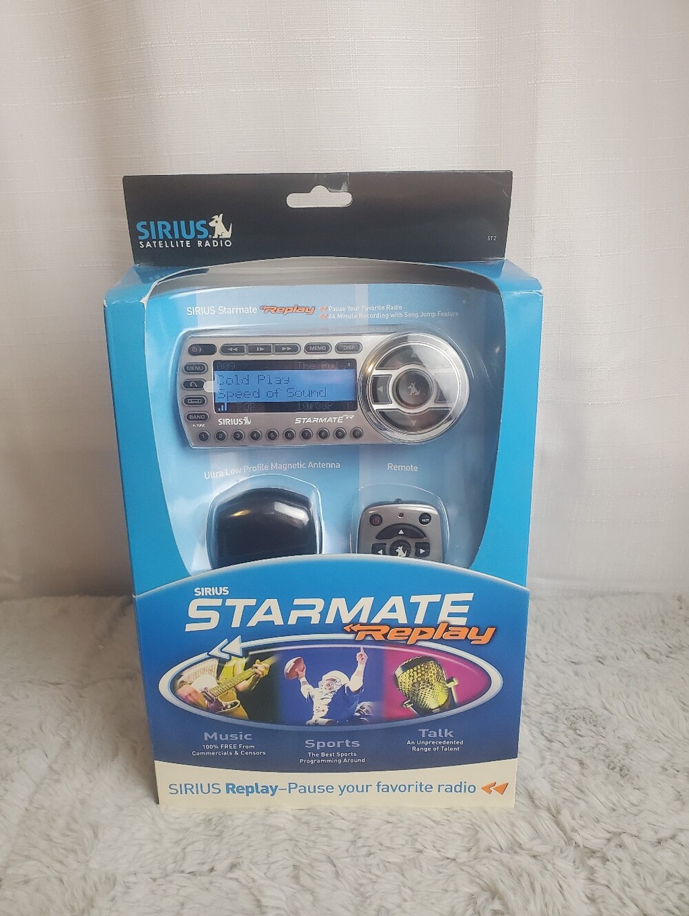 Sirius Starmate Replay Receiver & Car Kit Satellite Radio with Remote NIB Sealed